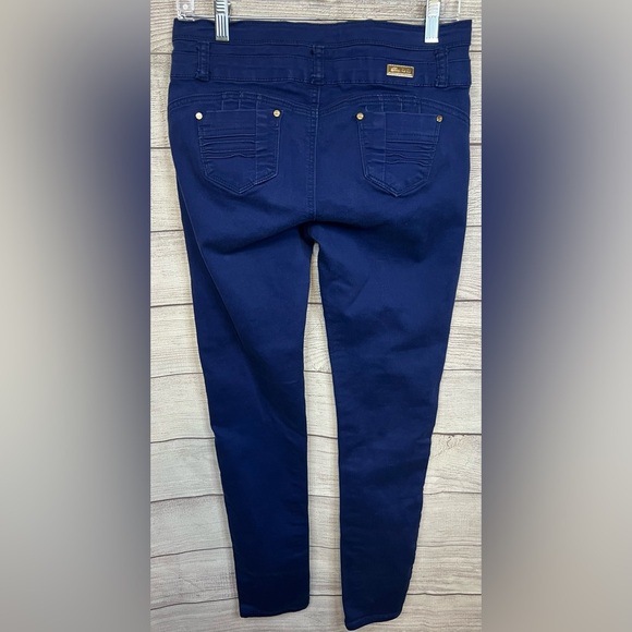 Sexy LuLu Premium Colombian High Rise Skinny Jeans Blue Size 11/12 - Picture 2 of 8